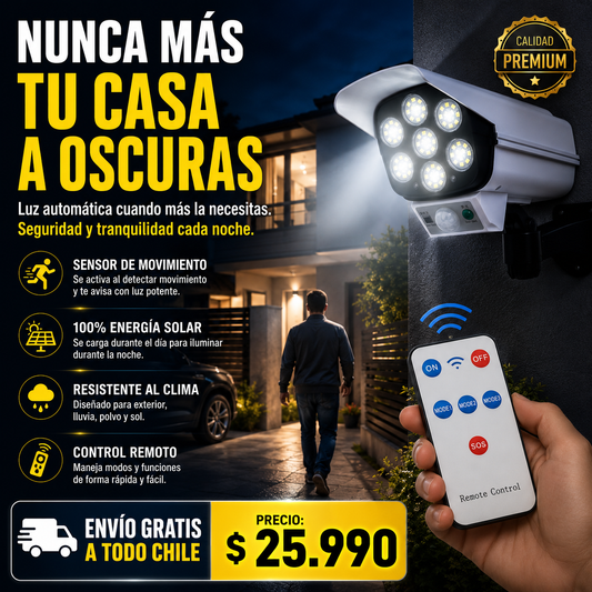 SOLARGUARD PRO 360™ - Foco solar tipo cámara